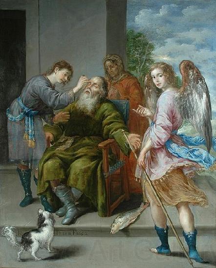 Antonio de Pereda Tobias curando la ceguera a su padre France oil painting art